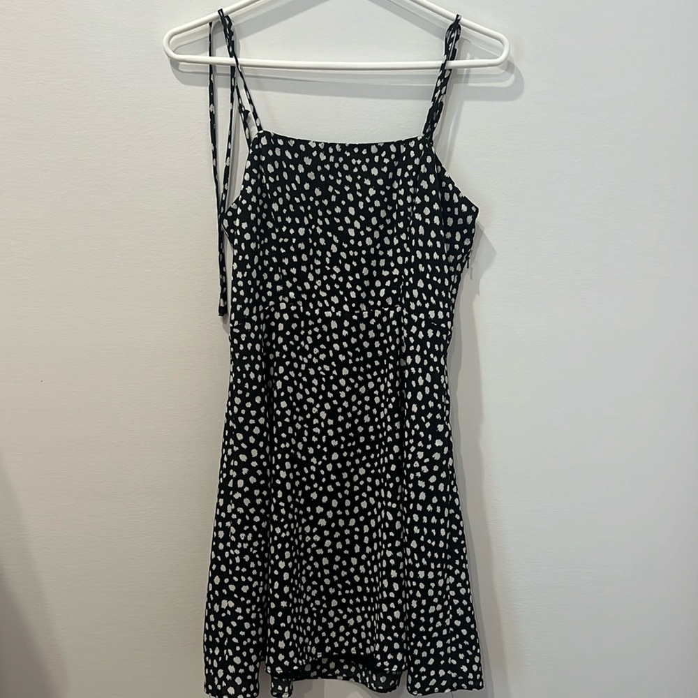 Black and white mini dress